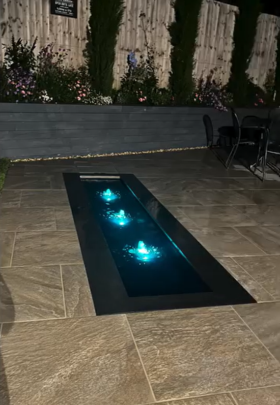 Case Study - Custom Water Feature with Dynamic User-Controlled Fountain & Lighting