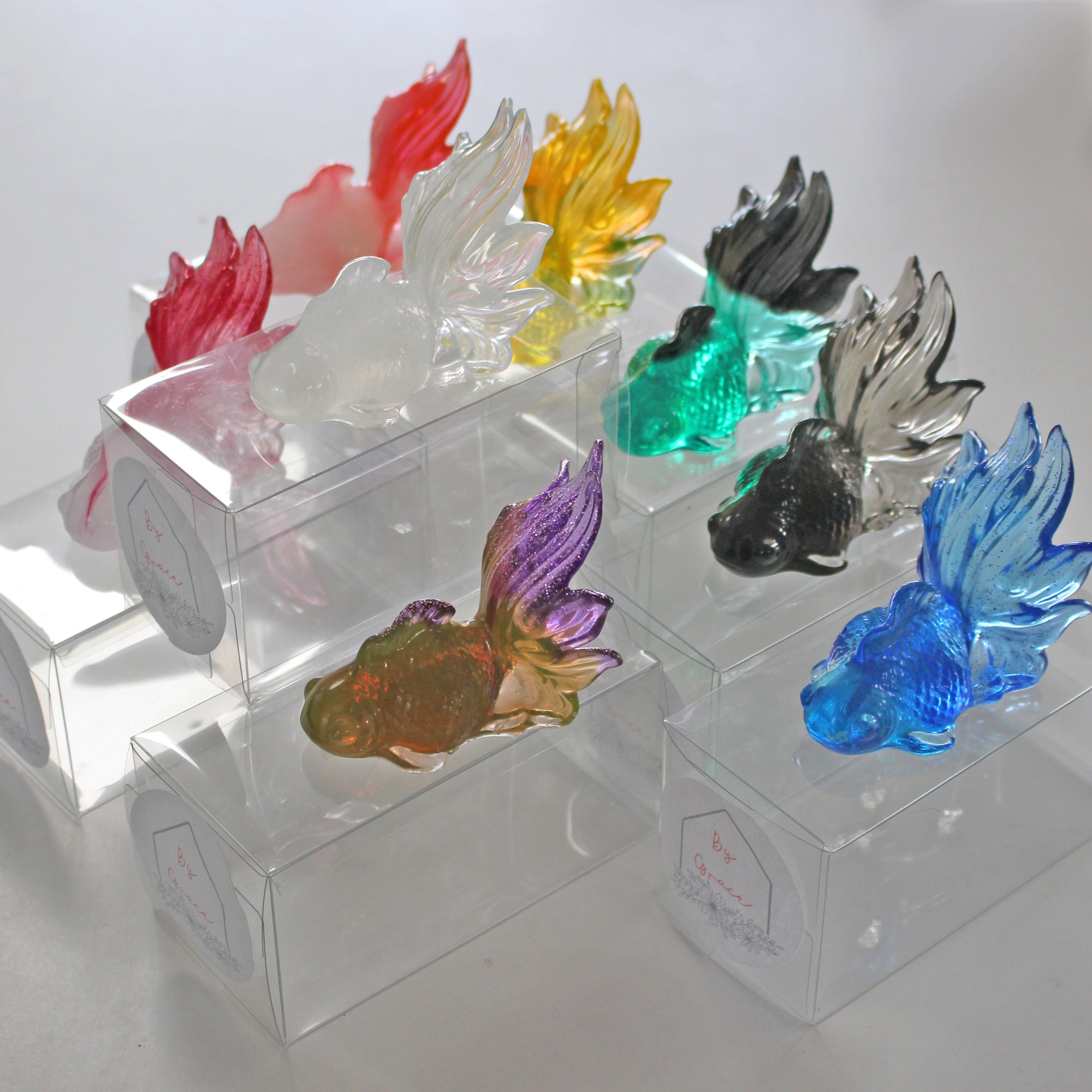 Hand crafted Fancy Goldfish in Resin